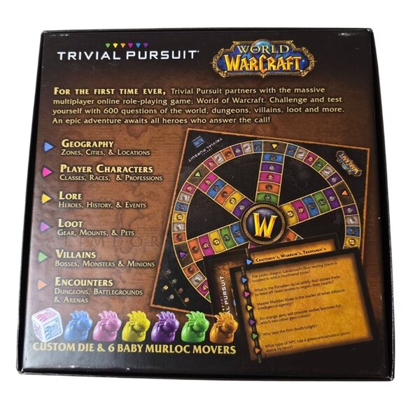 World Of Warcraft Trivial Pursuit Board Game Complete 2013 open box - Picture 2 of 3